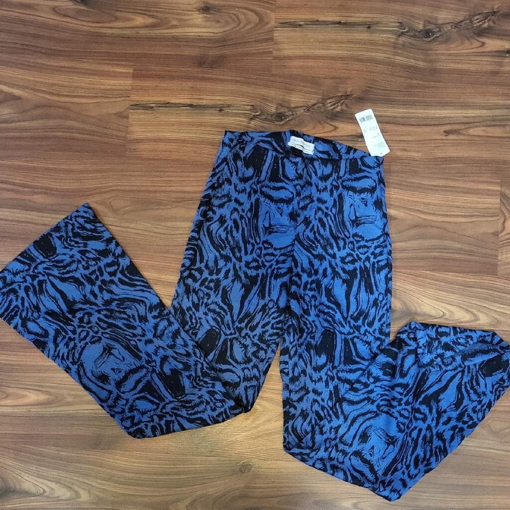 Blue and Black Patterned Pants